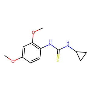 1-Cyclopropyl-3-(2,4-dimethoxyphenyl)thiourea structure