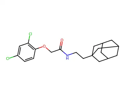 N-[2-(1-adamantyl)ethyl]-2-(2,4-dichlorophenoxy)acetamide structure
