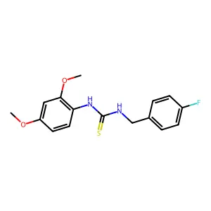 1-(2,4-Dimethoxyphenyl)-3-(4-fluorobenzyl)thiourea structure