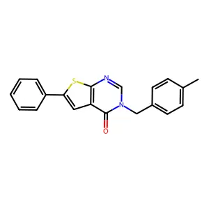 3-[(4-Methylphenyl)methyl]-6-phenylthieno[2,3-d]pyrimidin-4-one structure
