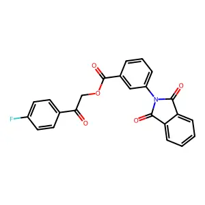 2-(4-fluorophenyl)-2-oxoethyl 3-(1,3-dioxo-1,3-dihydro-2H-isoindol-2-yl)benzoate structure