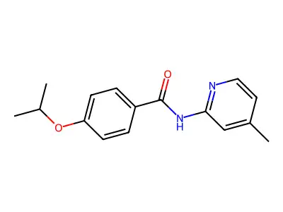 N-(4-methylpyridin-2-yl)-4-(propan-2-yloxy)benzamide structure