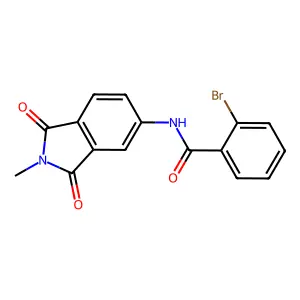 2-bromo-N-(2-methyl-1,3-dioxoisoindol-5-yl)benzamide structure