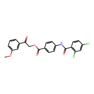 2-(3-Methoxyphenyl)-2-oxoethyl 4-(2,4-dichlorobenzamido)benzoate structure