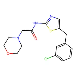 N-[5-(3-Chloro-benzyl)-thiazol-2-yl]-2-morpholin-4-yl-acetamide structure