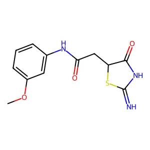 2-(2-imino-4-oxo-1,3-thiazolidin-5-yl)-N-(3-methoxyphenyl)acetamide structure