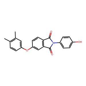 5-(3,4-Dimethylphenoxy)-2-(4-hydroxyphenyl)isoindole-1,3-dione structure