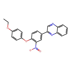 2-[4-(4-Ethoxyphenoxy)-3-nitrophenyl]quinoxaline structure