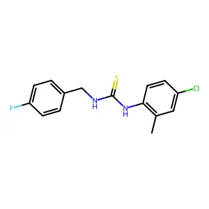 1-(4-Chloro-2-methylphenyl)-3-(4-fluorobenzyl)thiourea structure
