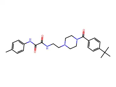N-[2-[4-(4-tert-butylbenzoyl)piperazin-1-yl]ethyl]-N'-(4-methylphenyl)oxamide structure