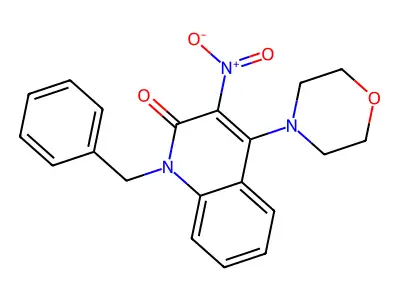 1-benzyl-4-(morpholin-4-yl)-3-nitroquinolin-2(1H)-one structure