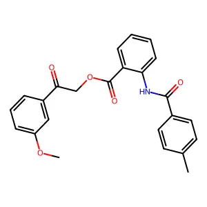 2-(3-Methoxyphenyl)-2-oxoethyl 2-[(4-methylbenzoyl)amino]benzoate structure
