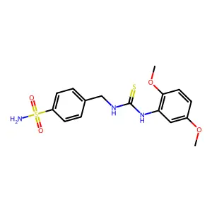 4-({[(2,5-Dimethoxyphenyl)carbamothioyl]amino}methyl)benzenesulfonamide structure
