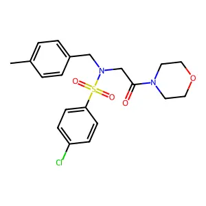 4-chloro-N-(4-methylbenzyl)-N-[2-(morpholin-4-yl)-2-oxoethyl]benzenesulfonamide structure