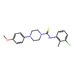 N-(3-chloro-2-methylphenyl)-4-(4-methoxyphenyl)piperazine-1-carbothioamide structure