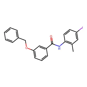 N-(4-iodo-2-methylphenyl)-3-phenylmethoxybenzamide structure