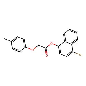 4-Bromo-1-naphthyl (4-methylphenoxy)acetate structure