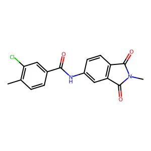 3-chloro-4-methyl-N-(2-methyl-1,3-dioxo-2,3-dihydro-1H-isoindol-5-yl)benzamide structure