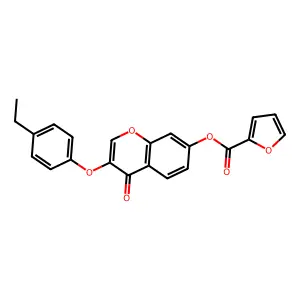 3-(4-ethylphenoxy)-4-oxo-4H-chromen-7-yl 2-furoate structure