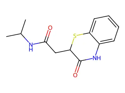 N-isopropyl-2-(3-oxo-3,4-dihydro-2H-benzo[b][1,4]thiazin-2-yl)acetamide structure