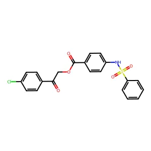 2-(4-Chlorophenyl)-2-oxoethyl 4-[(phenylsulfonyl)amino]benzoate structure