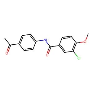 N-(4-acetylphenyl)-3-chloro-4-methoxybenzamide structure