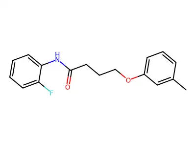N-(2-fluorophenyl)-4-(3-methylphenoxy)butanamide structure