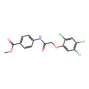 Methyl 4-{[(2,4,5-trichlorophenoxy)acetyl]amino}benzoate structure