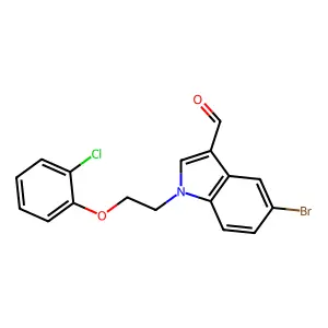 5-bromo-1-[2-(2-chlorophenoxy)ethyl]-1H-indole-3-carbaldehyde structure