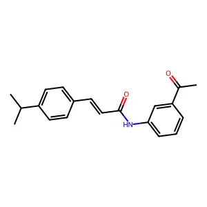 (E)-N-(3-acetylphenyl)-3-(4-propan-2-ylphenyl)prop-2-enamide structure