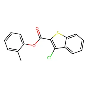 2-Methylphenyl 3-chloro-1-benzothiophene-2-carboxylate structure