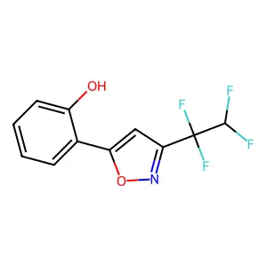 2-[3-(1,1,2,2-Tetrafluoroethyl)-1,2-oxazol-5-yl]phenol structure