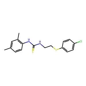 1-[2-[(4-Chlorophenyl)thio]ethyl]-3-(2,4-dimethylphenyl)thiourea structure