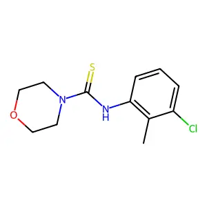 N-(3-chloro-2-methylphenyl)morpholine-4-carbothioamide structure