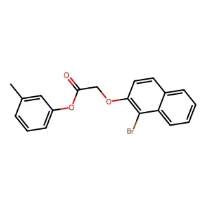 3-Methylphenyl [(1-bromo-2-naphthyl)oxy]acetate structure