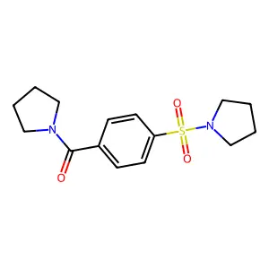 Pyrrolidin-1-yl-(4-pyrrolidin-1-ylsulfonylphenyl)methanone structure