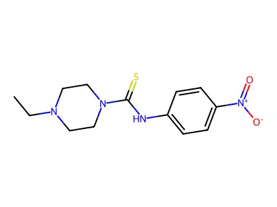 4-ethyl-N-(4-nitrophenyl)piperazine-1-carbothioamide structure