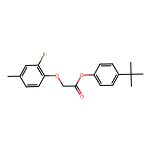 4-Tert-butylphenyl (2-bromo-4-methylphenoxy)acetate structure