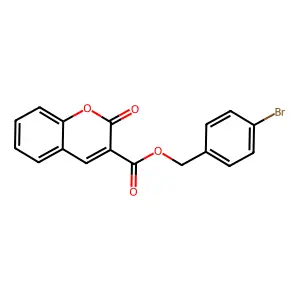 4-bromobenzyl 2-oxo-2H-chromene-3-carboxylate structure