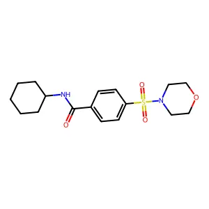 N-cyclohexyl-4-morpholin-4-ylsulfonylbenzamide structure