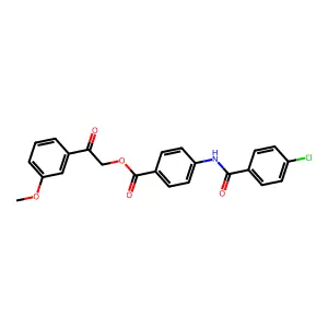 2-(3-Methoxyphenyl)-2-oxoethyl 4-[(4-chlorobenzoyl)amino]benzoate structure