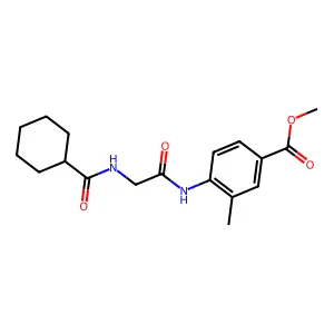 Methyl 4-(2-(cyclohexanecarboxamido)acetamido)-3-methylbenzoate structure