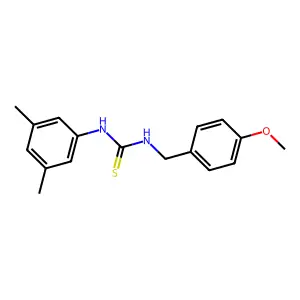 N-(3,5-dimethylphenyl)-N'-(4-methoxybenzyl)thiourea structure