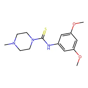 N-(3,5-dimethoxyphenyl)-4-methylpiperazine-1-carbothioamide structure