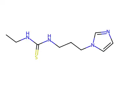 1-ethyl-3-[3-(1H-imidazol-1-yl)propyl]thiourea structure