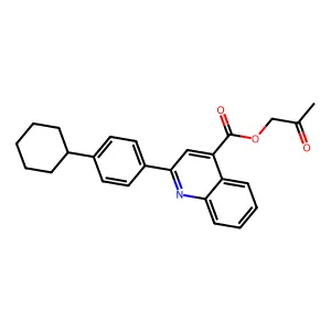 2-Oxopropyl 2-(4-cyclohexylphenyl)quinoline-4-carboxylate structure