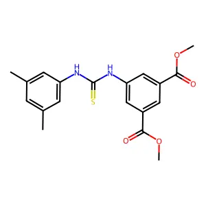 Dimethyl 5-{[(3,5-dimethylphenyl)carbamothioyl]amino}benzene-1,3-dicarboxylate structure