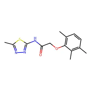 N-(5-methyl-1,3,4-thiadiazol-2-yl)-2-(2,3,6-trimethylphenoxy)acetamide structure