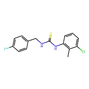 1-(3-Chloro-2-methylphenyl)-3-(4-fluorobenzyl)thiourea structure