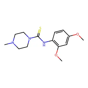 N-(2,4-dimethoxyphenyl)-4-methylpiperazine-1-carbothioamide structure